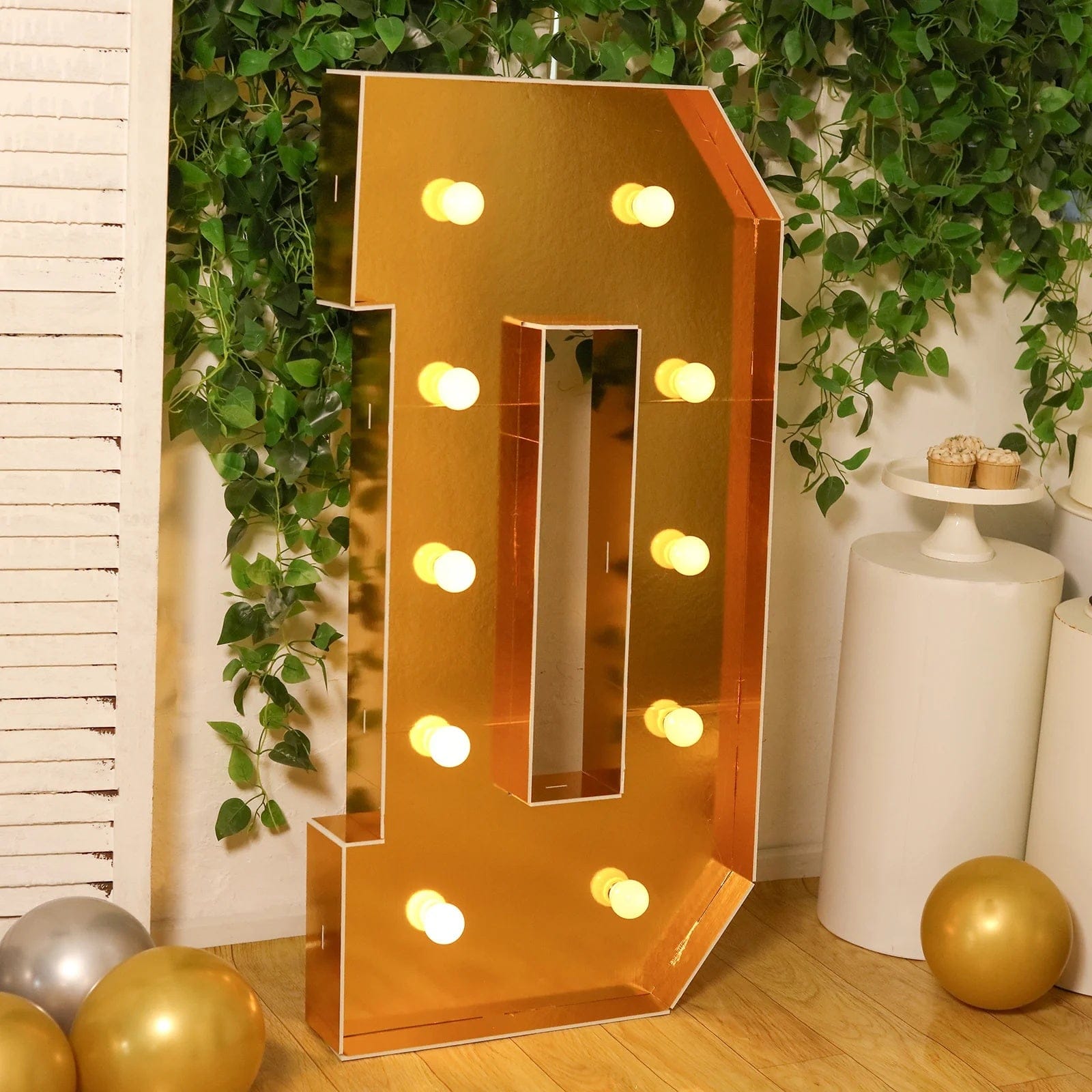 4ft Lighted Pre-Cut Foam Board LED Marquee Letter - Gold