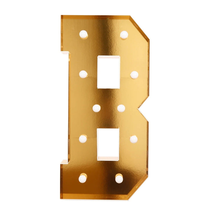 4ft Lighted Pre-Cut Foam Board LED Marquee Letter - Gold WOD_METLTR11_4FT_GD_B