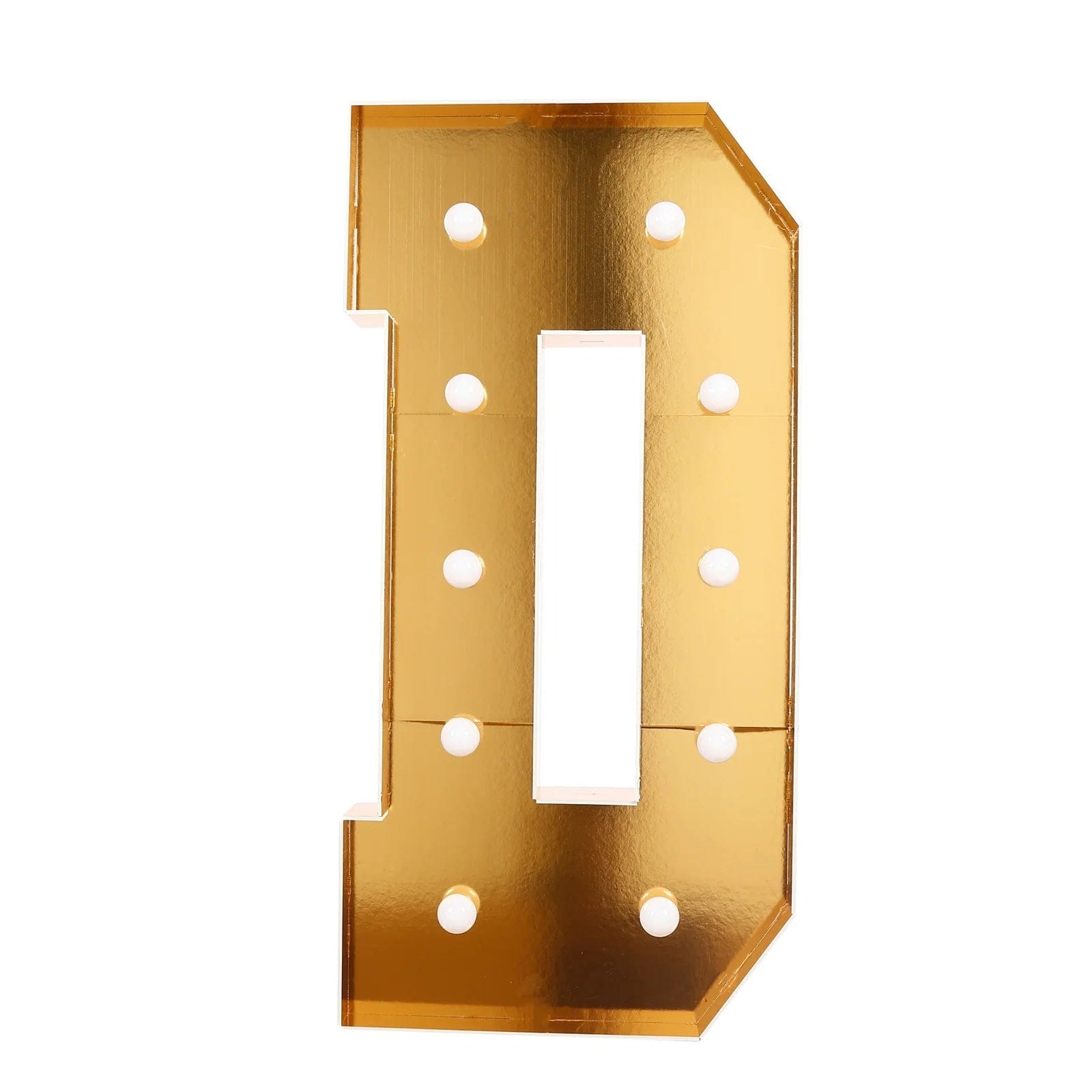 4ft Lighted Pre-Cut Foam Board LED Marquee Letter - Gold WOD_METLTR11_4FT_GD_D