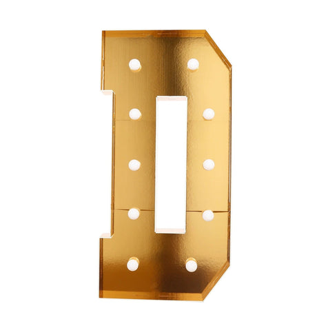 4ft Lighted Pre-Cut Foam Board LED Marquee Letter - Gold WOD_METLTR11_4FT_GD_D