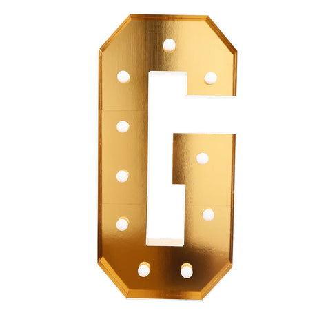 4ft Lighted Pre-Cut Foam Board LED Marquee Letter - Gold WOD_METLTR11_4FT_GD_G