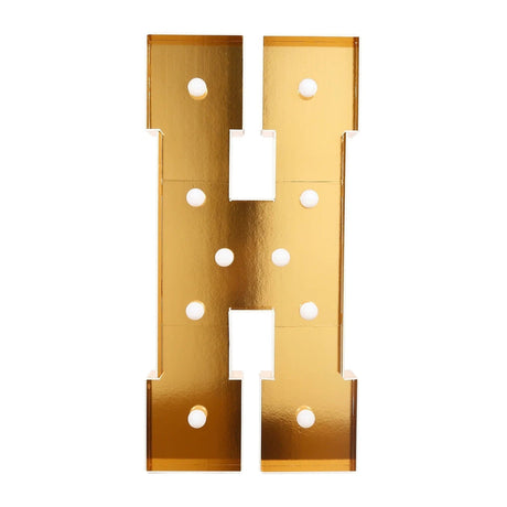 4ft Lighted Pre-Cut Foam Board LED Marquee Letter - Gold WOD_METLTR11_4FT_GD_H
