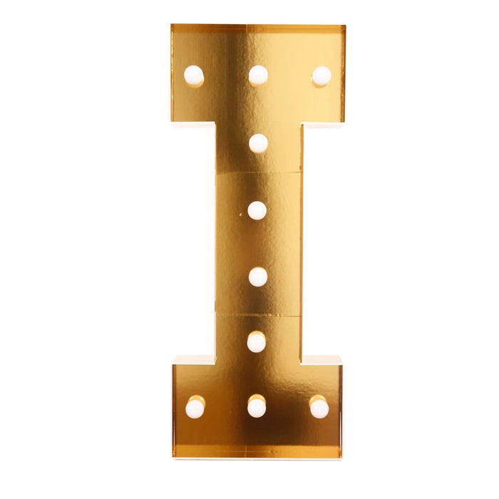 4ft Lighted Pre-Cut Foam Board LED Marquee Letter - Gold WOD_METLTR11_4FT_GD_I