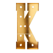 4ft Lighted Pre-Cut Foam Board LED Marquee Letter - Gold WOD_METLTR11_4FT_GD_K
