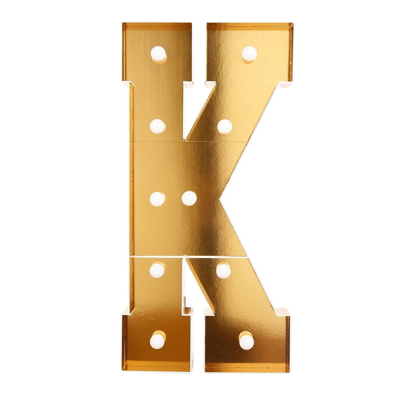 4ft Lighted Pre-Cut Foam Board LED Marquee Letter - Gold WOD_METLTR11_4FT_GD_K