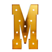 4ft Lighted Pre-Cut Foam Board LED Marquee Letter - Gold WOD_METLTR11_4FT_GD_M