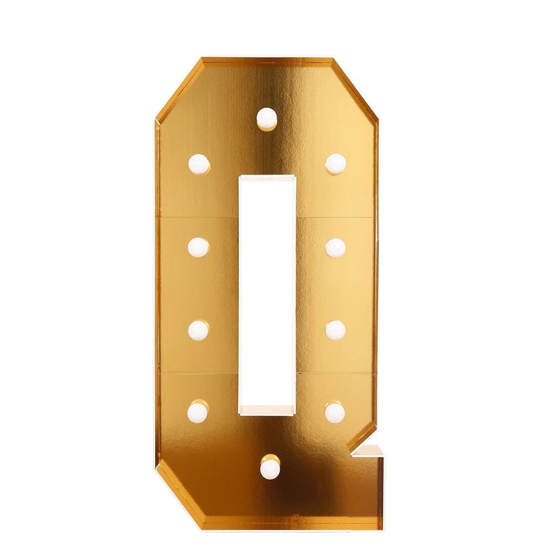 4ft Lighted Pre-Cut Foam Board LED Marquee Letter - Gold WOD_METLTR11_4FT_GD_Q