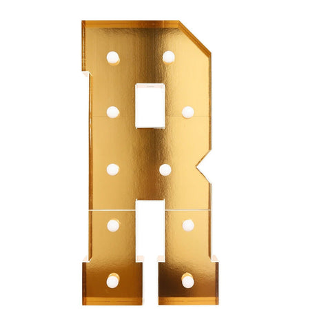 4ft Lighted Pre-Cut Foam Board LED Marquee Letter - Gold WOD_METLTR11_4FT_GD_R