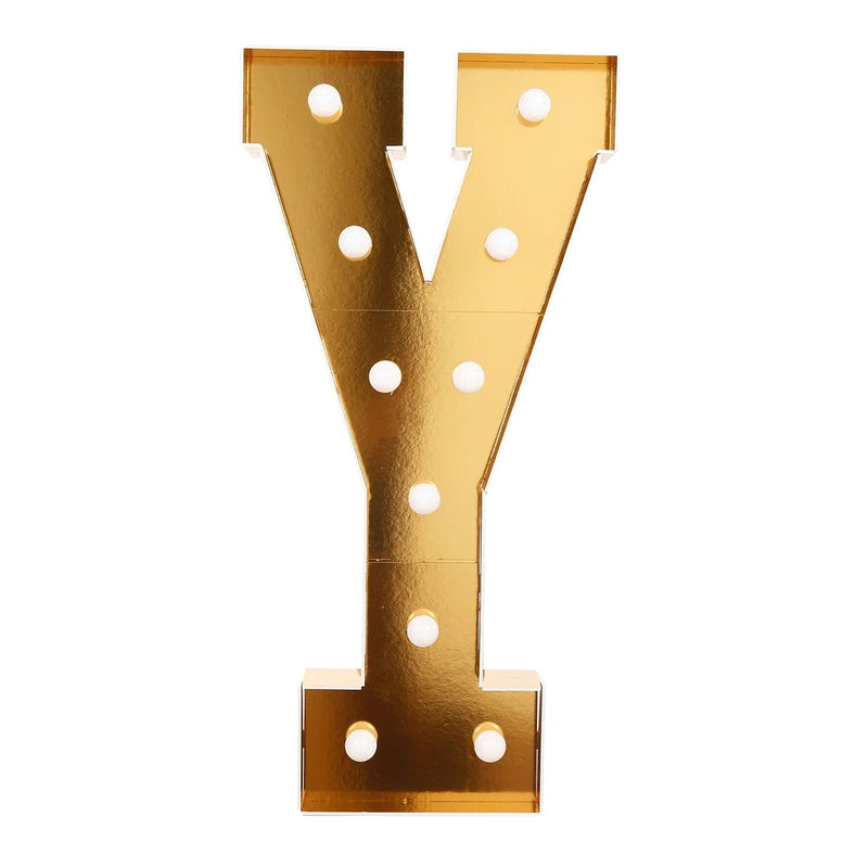 4ft Lighted Pre-Cut Foam Board LED Marquee Letter - Gold WOD_METLTR11_4FT_GD_Y