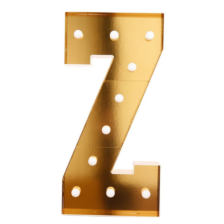 4ft Lighted Pre-Cut Foam Board LED Marquee Letter - Gold WOD_METLTR11_4FT_GD_Z
