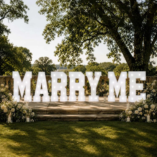 4ft Lighted Pre-Cut Foam Board LED "MARRY ME" Marquee Letter Set