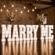 4ft Lighted Pre-Cut Foam Board LED "MARRY ME" Marquee Letter Set