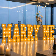4ft Lighted Pre-Cut Foam Board LED "MARRY ME" Marquee Letter Set