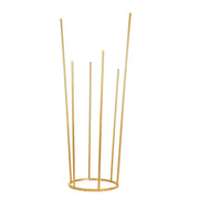 4ft Metal 6-Tubes Single Stem Flower Centerpiece Minimalist Style - Gold IRON_VASE_013_RND_48_GOLD