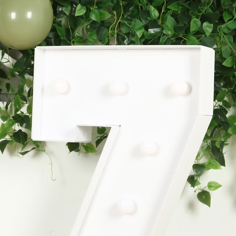 4ft XL LED Marquee Letter Foam Board with 10 Warm White Battery Operated LEDs - White