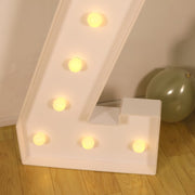 4ft XL LED Marquee Letter Foam Board with 10 Warm White Battery Operated LEDs - White