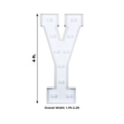 4ft XL LED Marquee Letter Foam Board with 10 Warm White Battery Operated LEDs - White