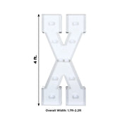 4ft XL LED Marquee Letter Foam Board with 10 Warm White Battery Operated LEDs - White