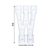 4ft XL LED Marquee Letter Foam Board with 10 Warm White Battery Operated LEDs - White