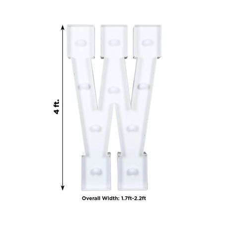 4ft XL LED Marquee Letter Foam Board with 10 Warm White Battery Operated LEDs - White