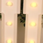 4ft XL LED Marquee Letter Foam Board with 10 Warm White Battery Operated LEDs - White