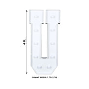 4ft XL LED Marquee Letter Foam Board with 10 Warm White Battery Operated LEDs - White