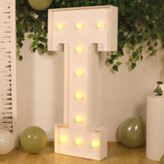 4ft XL LED Marquee Letter Foam Board with 10 Warm White Battery Operated LEDs - White
