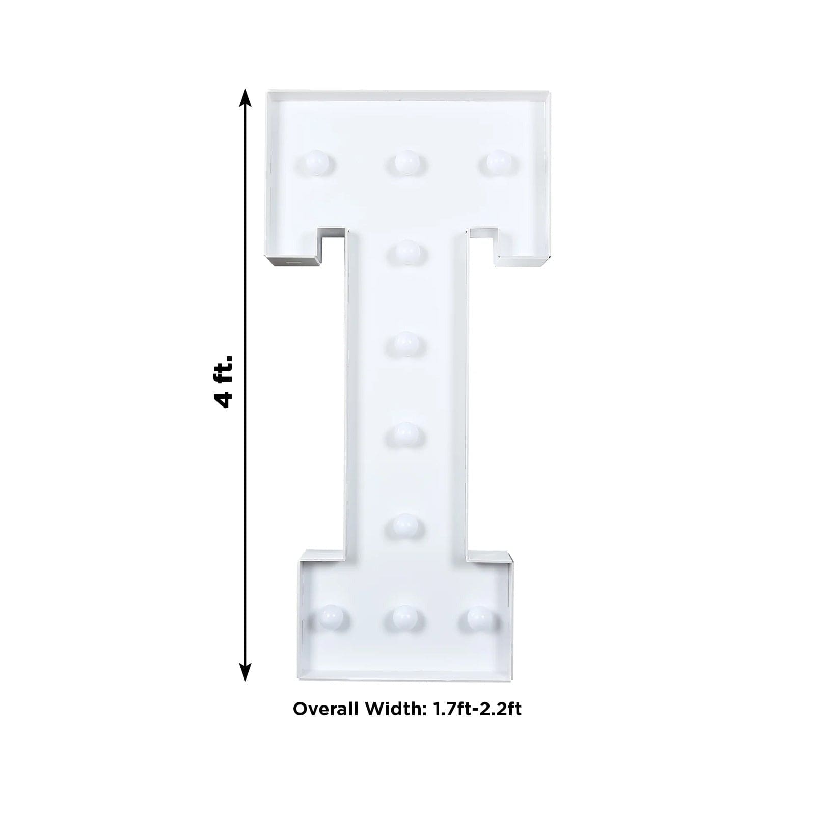 4ft XL LED Marquee Letter Foam Board with 10 Warm White Battery Operated LEDs - White