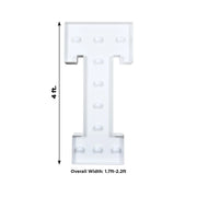 4ft XL LED Marquee Letter Foam Board with 10 Warm White Battery Operated LEDs - White