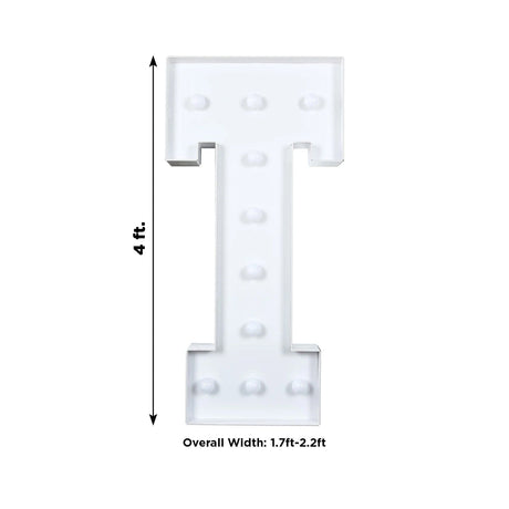 4ft XL LED Marquee Letter Foam Board with 10 Warm White Battery Operated LEDs - White