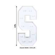 4ft XL LED Marquee Letter Foam Board with 10 Warm White Battery Operated LEDs - White