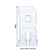 4ft XL LED Marquee Letter Foam Board with 10 Warm White Battery Operated LEDs - White