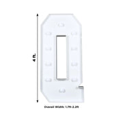 4ft XL LED Marquee Letter Foam Board with 10 Warm White Battery Operated LEDs - White