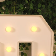 4ft XL LED Marquee Letter Foam Board with 10 Warm White Battery Operated LEDs - White