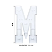 4ft XL LED Marquee Letter Foam Board with 10 Warm White Battery Operated LEDs - White