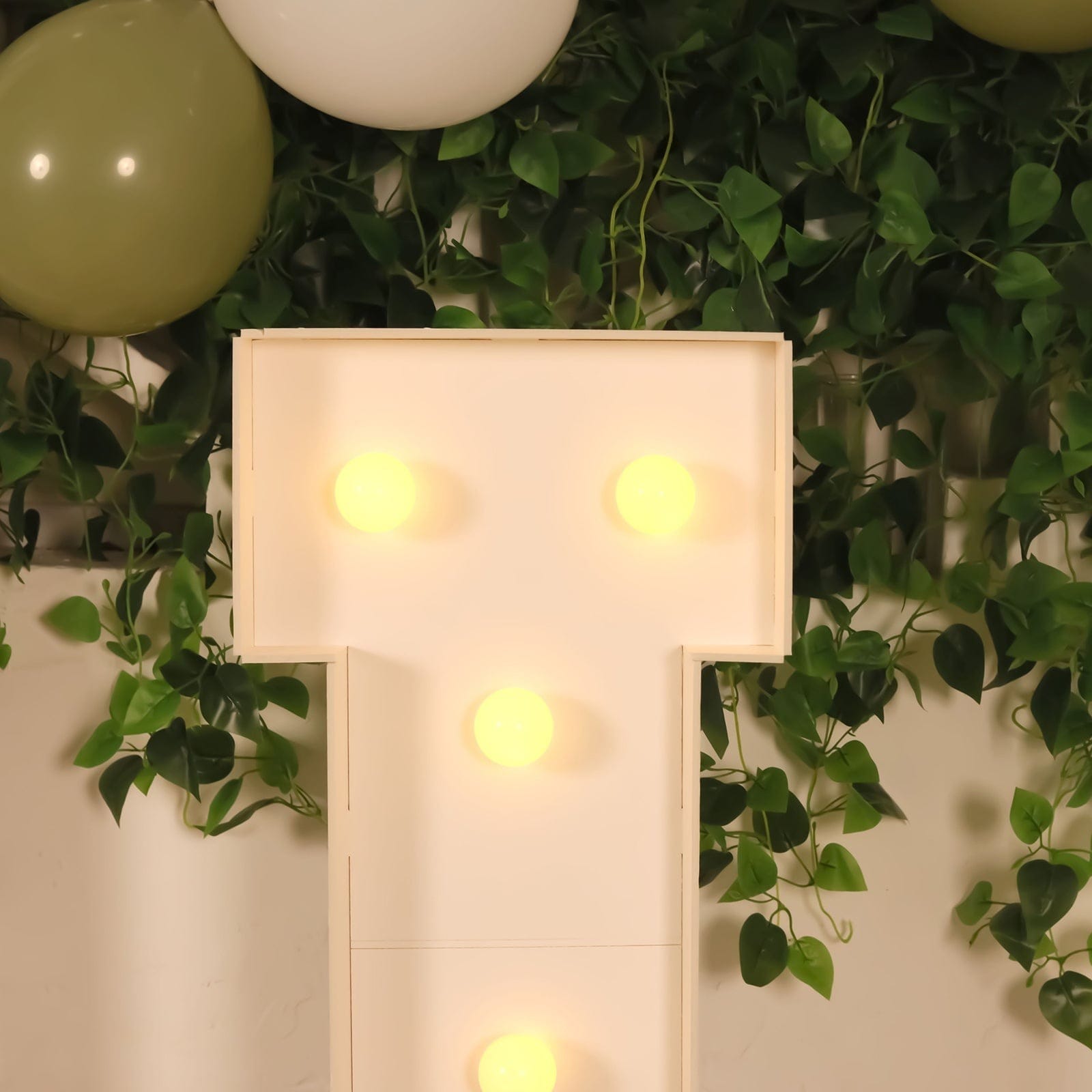 4ft XL LED Marquee Letter Foam Board with 10 Warm White Battery Operated LEDs - White