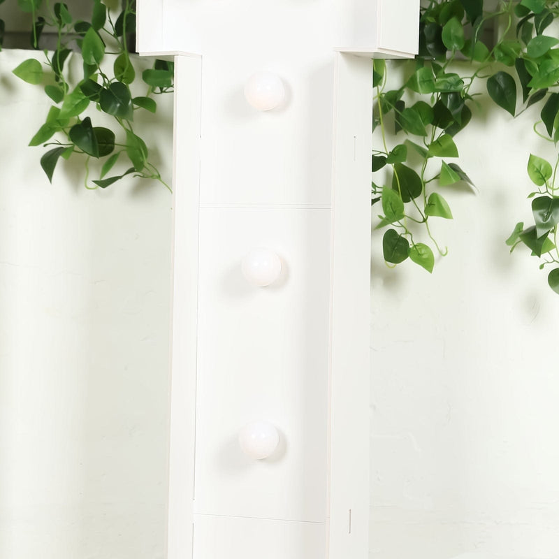 4ft XL LED Marquee Letter Foam Board with 10 Warm White Battery Operated LEDs - White
