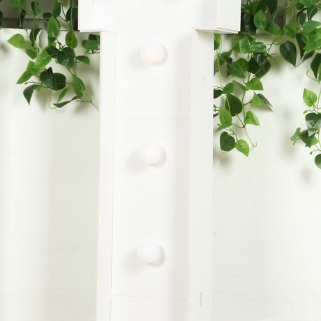 4ft XL LED Marquee Letter Foam Board with 10 Warm White Battery Operated LEDs - White