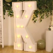 4ft XL LED Marquee Letter Foam Board with 10 Warm White Battery Operated LEDs - White