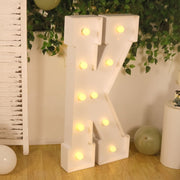 4ft XL LED Marquee Letter Foam Board with 10 Warm White Battery Operated LEDs - White