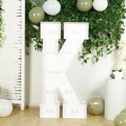 4ft XL LED Marquee Letter Foam Board with 10 Warm White Battery Operated LEDs - White
