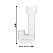 4ft XL LED Marquee Letter Foam Board with 10 Warm White Battery Operated LEDs - White