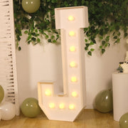 4ft XL LED Marquee Letter Foam Board with 10 Warm White Battery Operated LEDs - White