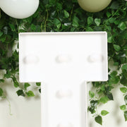 4ft XL LED Marquee Letter Foam Board with 10 Warm White Battery Operated LEDs - White