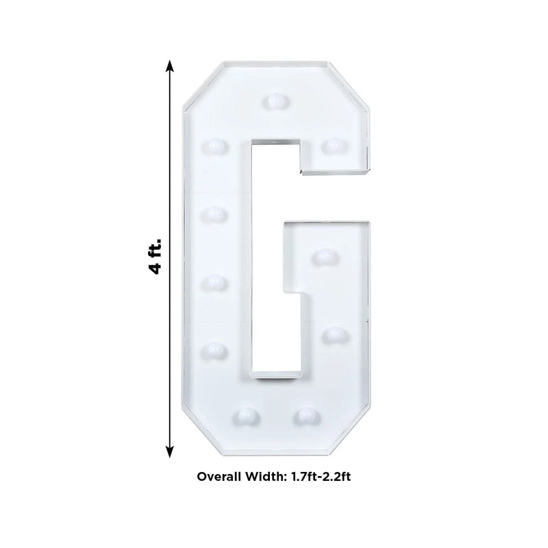 4ft XL LED Marquee Letter Foam Board with 10 Warm White Battery Operated LEDs - White