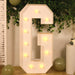 4ft XL LED Marquee Letter Foam Board with 10 Warm White Battery Operated LEDs - White