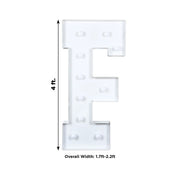 4ft XL LED Marquee Letter Foam Board with 10 Warm White Battery Operated LEDs - White