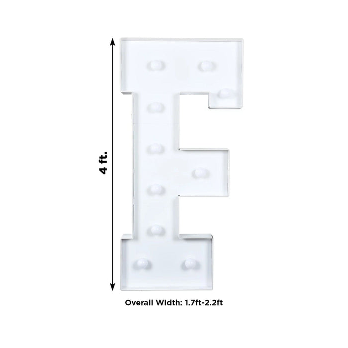 4ft XL LED Marquee Letter Foam Board with 10 Warm White Battery Operated LEDs - White