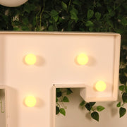 4ft XL LED Marquee Letter Foam Board with 10 Warm White Battery Operated LEDs - White