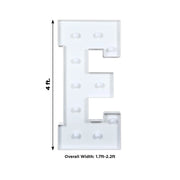 4ft XL LED Marquee Letter Foam Board with 10 Warm White Battery Operated LEDs - White